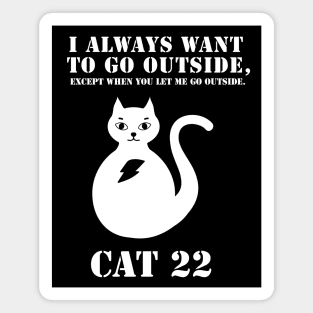 Cat 22 (white cat) Magnet